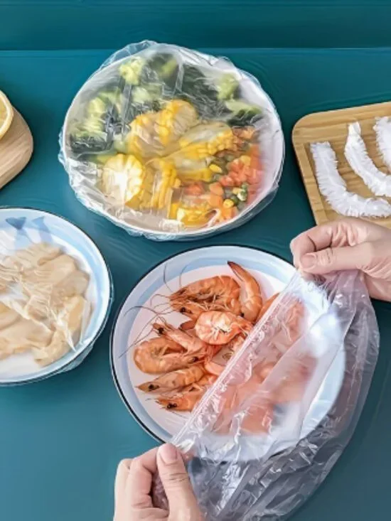 100 Elastic Food Covers - Picture 2 of 3